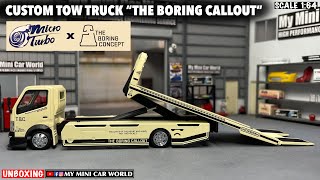 『MY MINI CAR WORLD』UNBOXING MICRO TURBO x THE BORING CONCEPT 1/64 CUSTOM TOW TRUCK 