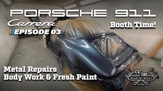 Porsche 911 Carrera Bare Metal Repaint pt 3! Fresh Paint along with final metal repairs!