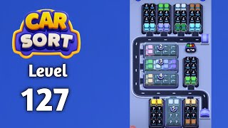 Car Sort color puzzle level 127 walkthrough solution gameplay 