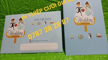 #1001 Mẫu thiệp cưới giá rẻ -Thiệp cưới mẫu mới / Thiệp cưới hiện đại - Phôi thiệp giá rẻ - Mẫu 5