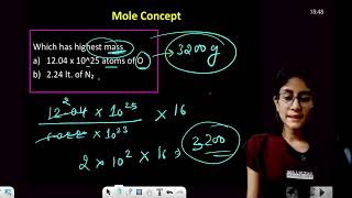 Which Has Highest Mass? 🤯 Mole Concept PYQs in 2 Minutes | By Naina Mam