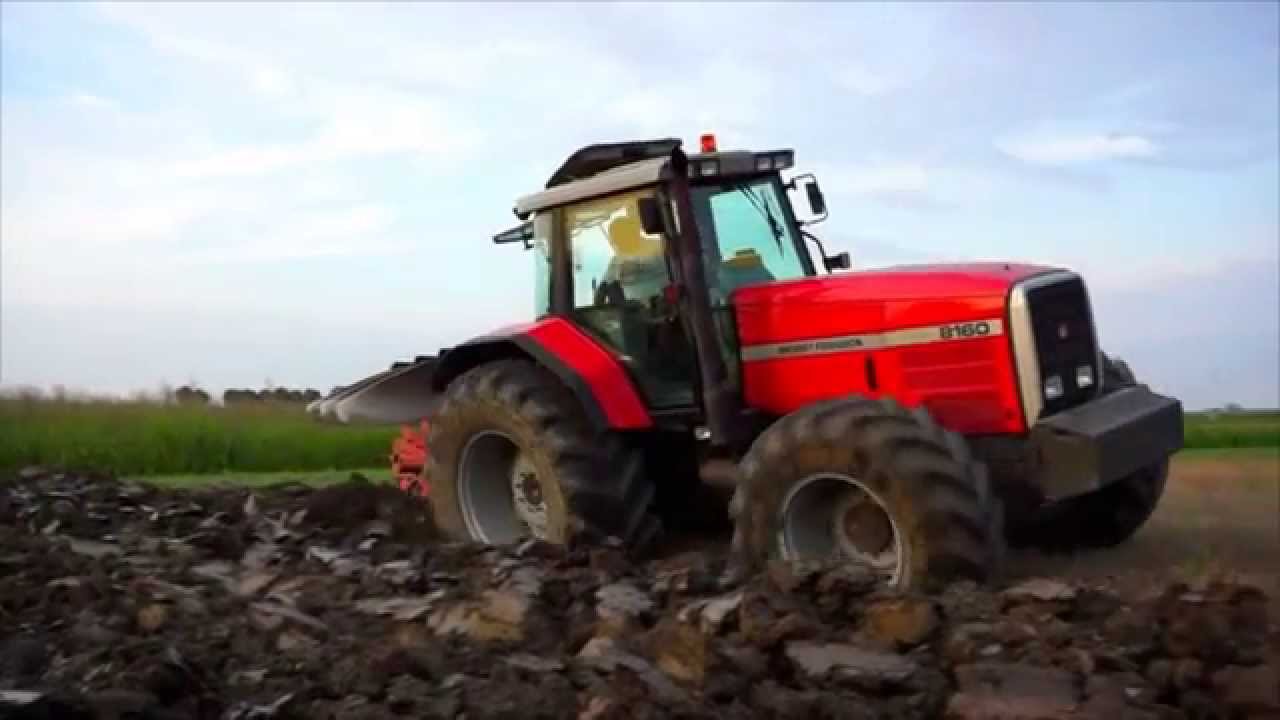 massey ferguson 8160 ploughing 2014 youtube