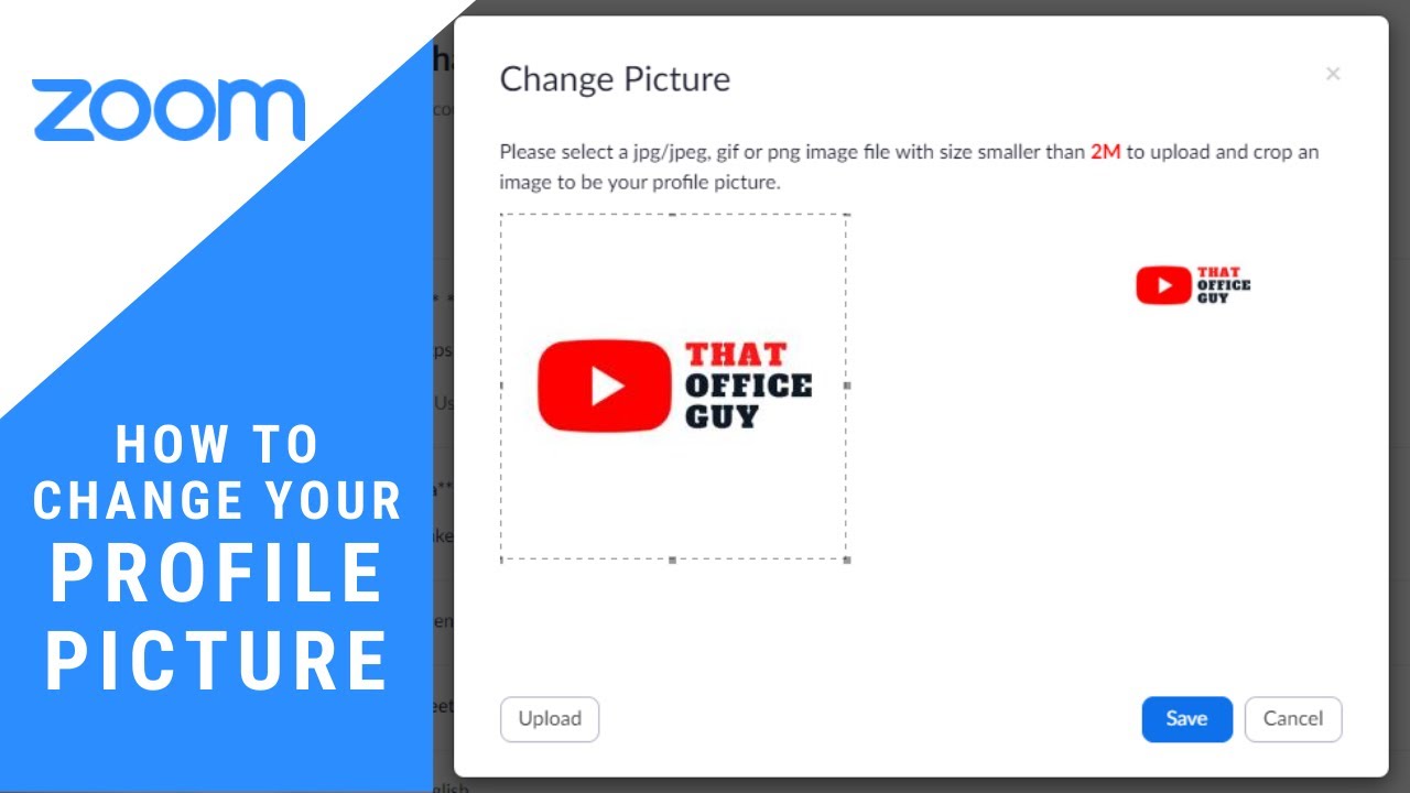 How To Change Profile Picture On Zoom Zoom Tutorial YouTube How To Change Profile Picture On Zoom Zoom Tutorial YouTube