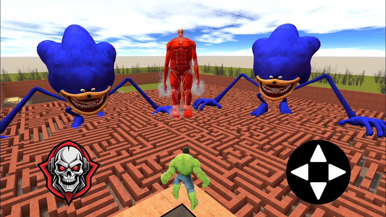 Эпическая битва Халка против SCP 096 против Шина Соника против Колоссального Титана в Garry’s Mod!!