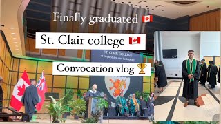 Convocation in Canada🇨🇦 ! St. Clair college ! Finally graduated in canada! International student!