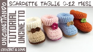 Crochet baby shoes (from 0 to 12 months)  Step by Step Tutorial