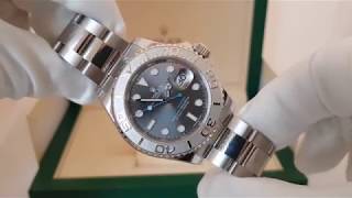 Часы Rolex нержавеющая сталь и платина, комбинация Rolesium в модели Yacht Master 116622!