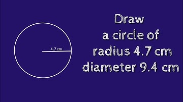 How to draw a circle of radius 4.7 cm using compass. shsirclasses.