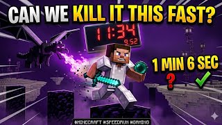 MINECRAFT SPEEDRUN: Can we REALLY Kill the Dragon in 1 Min? 😱🐉