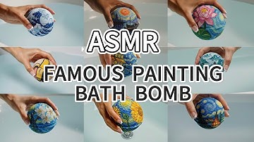 【ASMR 4K HD】Famous Painting Bath Bomb #asmr #ai #veo3 #relaxing ~Most #satisfying Fizz