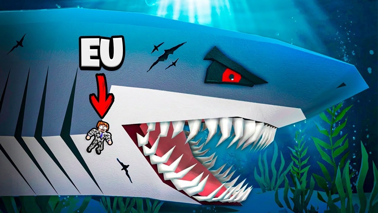 DESCI NAS PROFUNDEZAS DO OCEANO EM BUSCA DO MAIOR PEIXE NO ROBLOX (Eu Consegui 😰)