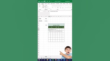 how to create calender in excel #excel #education