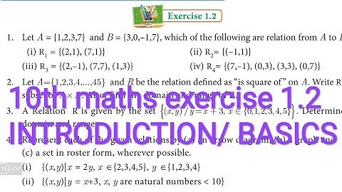 10th maths EXERCISE 1.2 INTRODUCTION/ basics english medium tamil medium UNIT1 Relations & Functions
