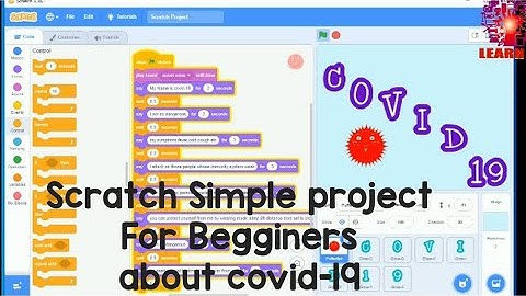 Covid-19 project in scratch for begginers//scratch simple project coronavirus//learn it