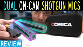 Comica Traxshot Review Mono Stereo Dual Shotgun Mic 19Hr Battery Life Firmware Upgradable