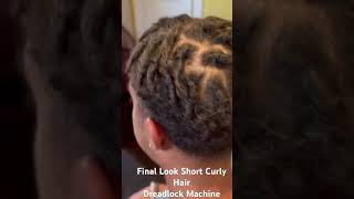 Dreadlock Machine final look on Short Curly Hair #locs #locs4life #dreadlocks #dreadlockmachine
