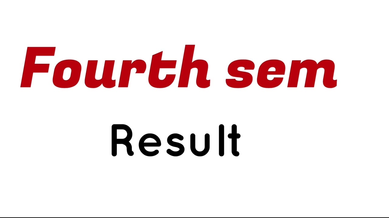 Fourth sem Result 