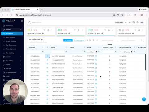Container Tracking Platform Demo: Predictive ETAs &amp; Demurrage Prevention | Gnosis CLM