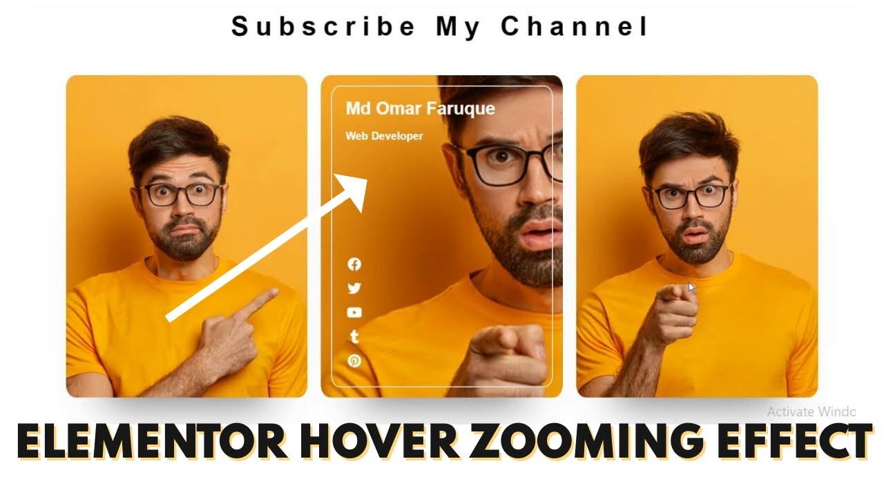 Elementor Team Section With Zooming Effect | Wordpress Builder