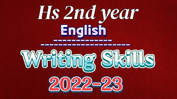 Hs 2nd year english writing skills for 2022-23 //@StudyshipwithDT
