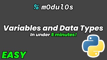 Variables and Data Types In Python In Under 5 Minutes! (Easy Course 1 - Video 1)
