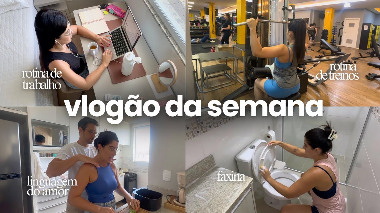 VLOGÃO DA SEMANA |  MINHA ROTINA REAL, TREINO, ORGANIZAÇÃO DA CASA, FAXINA E TRABALHO COMO NUTRI