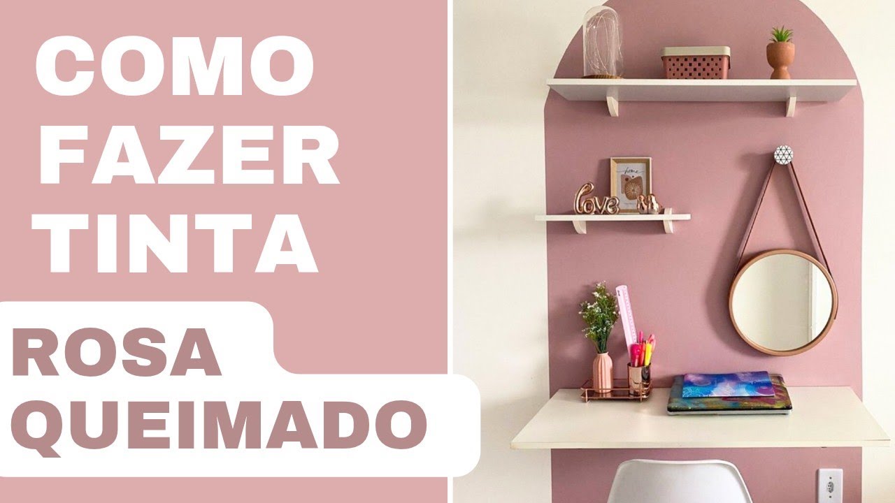 Tinta Rosa Roxaparede Como fazer tinta rosa queimado, rosa antigo, rosa nude, rosa pastel ...