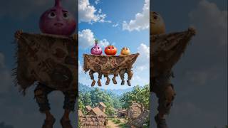 🔥 AI Shorts | Potato, Onion &amp; Tomato Fly Into the Sky! 🥔🧅#shorts 🍅☁️😂😂