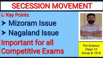 Secession Movement in North East India | Mizoram & Nagaland creation | Pol Science Class 12 |