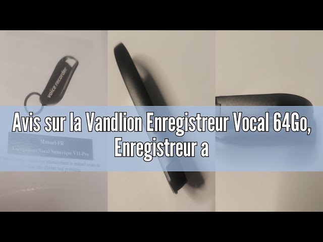 Vandlion Enregistreur Vocal 59Go USB C - Dictaphone Activation Vocale Pour Réunions Et Interviews