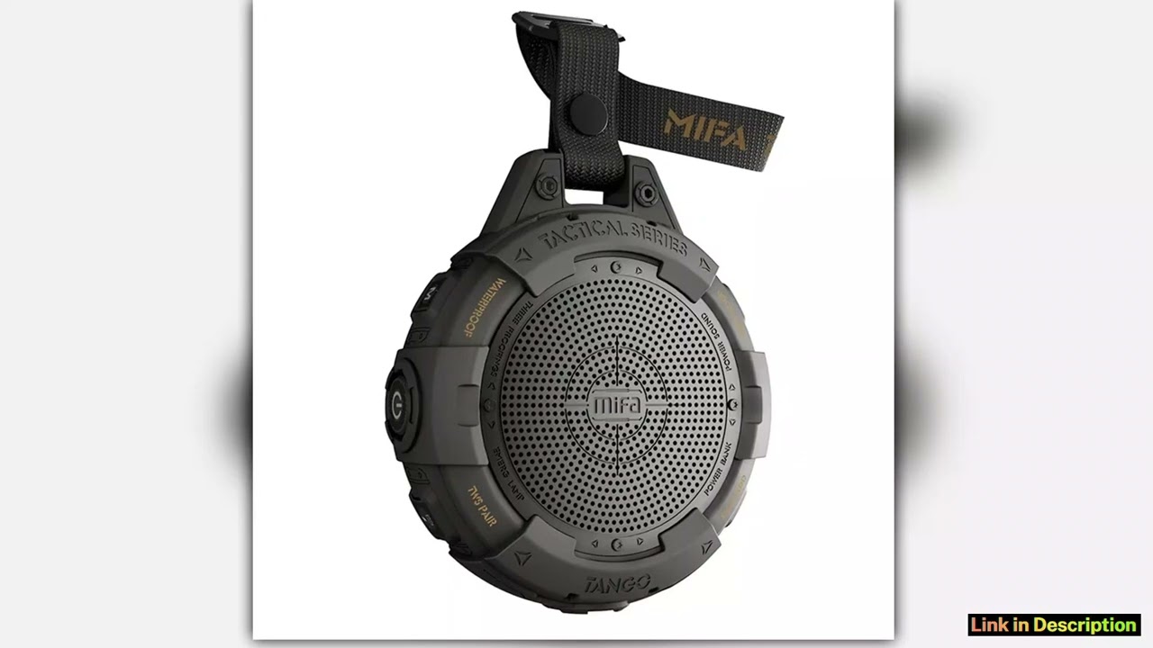 Mifa Tango Portable Bluetooth Speaker with Flashlight IP67 Waterproof Shockproof and 25Hour Playtim