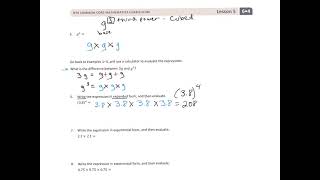 Eureka Grade 6 Module 4 Lesson 5