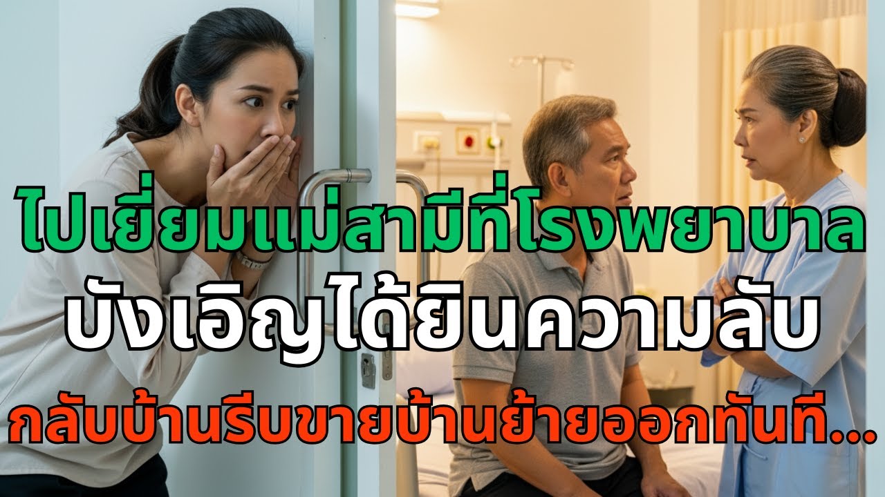 ไปเยี่ยมแม่สามีที่โรงพยาบาล บังเอิญได้ยินความลับ กลับบ้านรีบขายบ้านย้ายออกทันที...