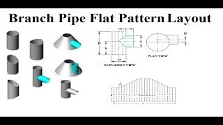 Branch Pipe Flat Pattern Layouts used in Fabrication. screenshot 3