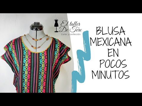 Como hacer blusa Méxicana 🇲🇽 en pocos minutos | Tere Flores - YouTube