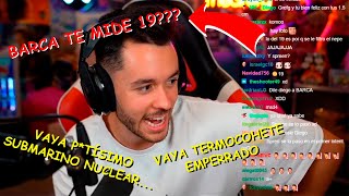 TheGrefg se sorprende al saber que le mide 19cm a BarcaGamer