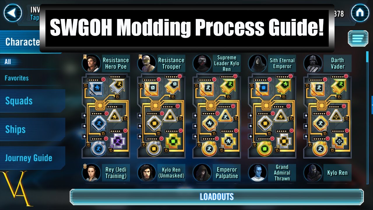 Modding Process Modding Process Guide for Star Wars Galaxy of Heroes - YouTube