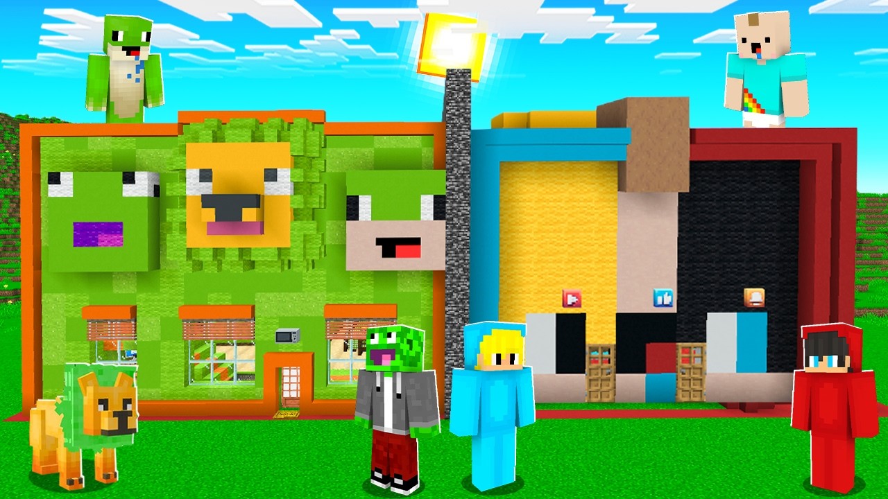 POŁOWA DOMKU PALION, LIONEK, DEYV vs OLEK, LEON, BOLO w Minecraft!