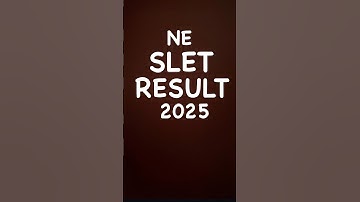 Slet result 2025 ! State level eligibility test 2025 #result #sletexam #neslet #viral #ytshorts #fyp