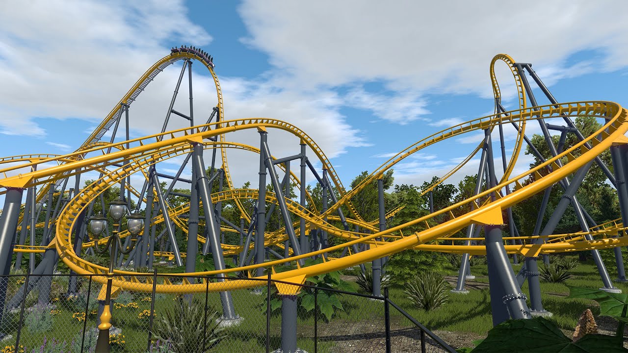 The Golden Tigris - NoLimits 2 (Vekoma MK-1101 Coaster) - YouTube