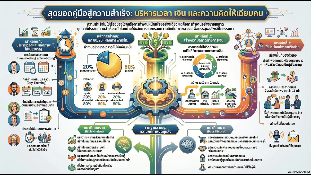 การสร้างความมั่งคั่งและทักษะการบริหารจัดการ เน้นที่การปรับเปลี่ยนทัศนคติแบบคนรวย