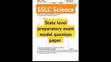 sslc science state level preparatory exam model question paper 2025 #shorts