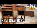Vintage Oak Credenza/Buffet RESTORATION.