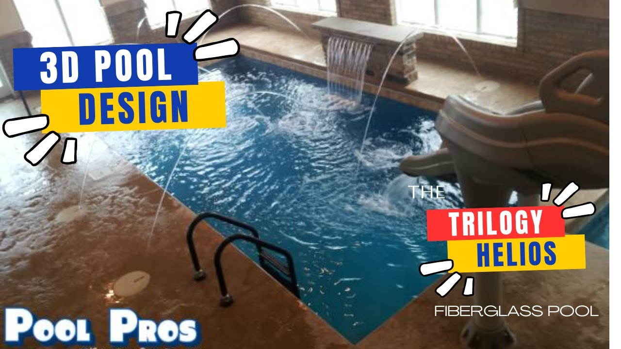 3D Pool Design of the Trilogy Helios Indoor Fiberglass Pool by Pool ...