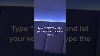 Type Sorry In Comment Section