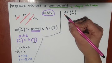 Parallel Vectors and Unit Vectors