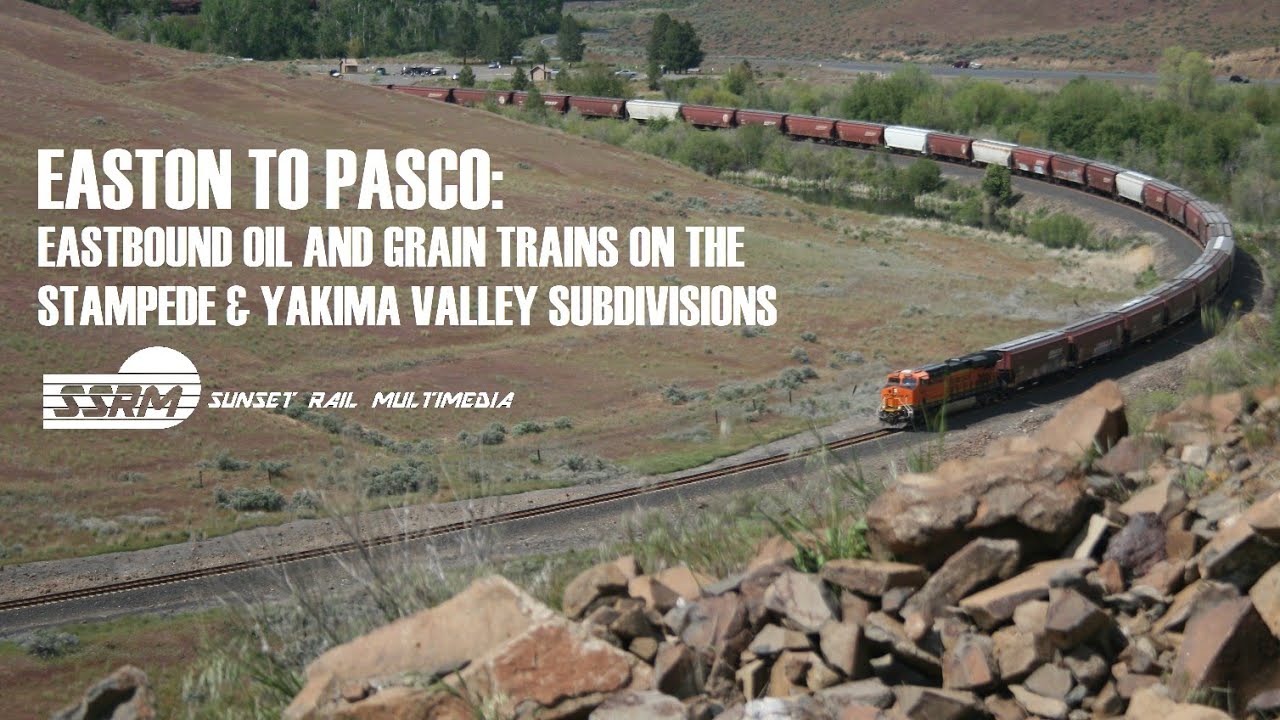 Easton to Pasco: Eastbound oil and grain trains on the Stampede & Yakima Valley Subdivisions
