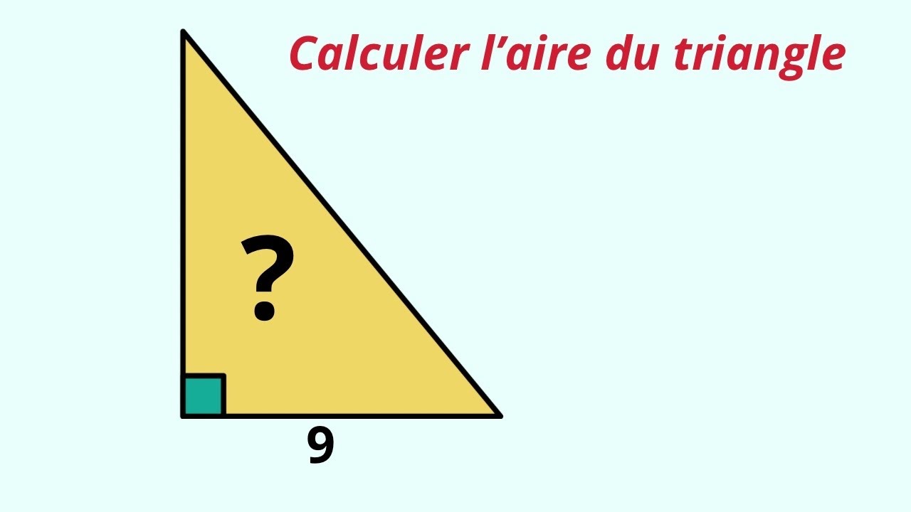 Peux tu trouver la surface du triangle?