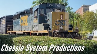 [CSXT]4026 EMD SD40-3 Solo Shoves A Long Y105-23 Towards the old Yard In Fay NC