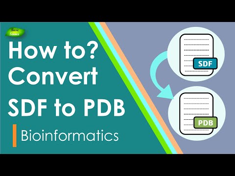 How to convert SDF to PDB format | Bioinformatics | Molecular Docking | Basic Science Series